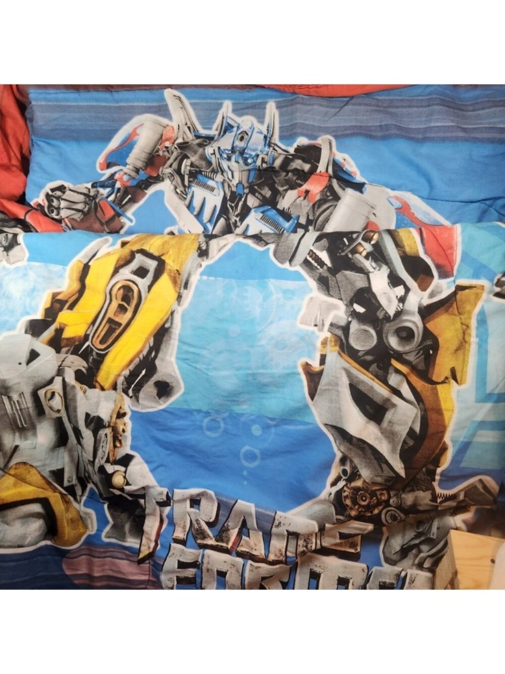 Transformers Optimus Prime Bumblebee Reversible Comforter Blue Bedding